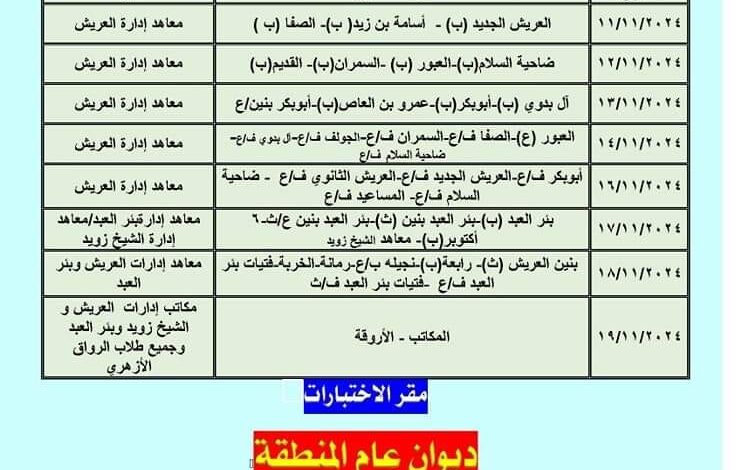 للعام الدراسي 2024/2025م، لطلاب المعاهد الأزهرية ومكاتب التحفيظ والأروقة الأزهرية .