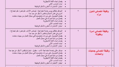 إعلان وظائف لعدد (18) وظيفة عن طريق (التعاقد) بوزارة التضامن الاجتماعي