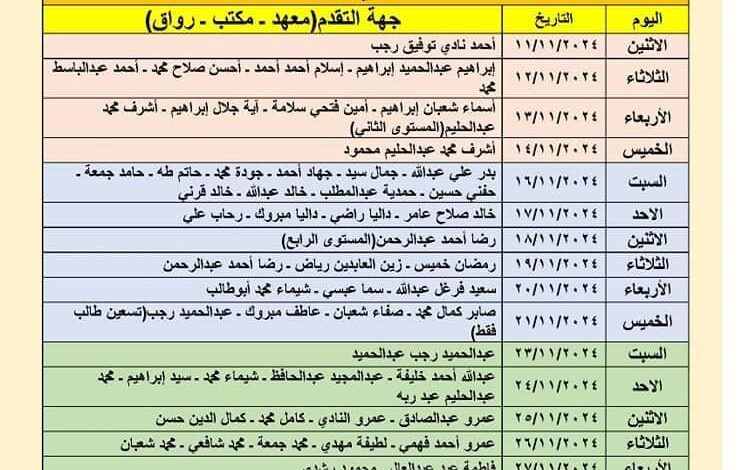 منطقة الجيزة الأزهرية جدول المرحلة الأولية لمسابقة الأزهر الشريف للعام الدراسي 1446هـ /2024-2025م ، وتعقد الامتحانات بأربع مقرات هي : الصف- العياط- إمبابة ـ البدراشين