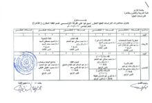 جدول المحاضرات المقررة على طلاب الدراسات العليا أقسام: (الفقه المقارن، الفقه العام، أصول الفقه).