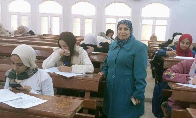 بالصور انتظام أعمال الامتحانات بكلية تجارة بنات تفهنا الاشراف جامعة الأزهر